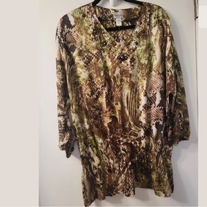 Chico’s beaded front silky top